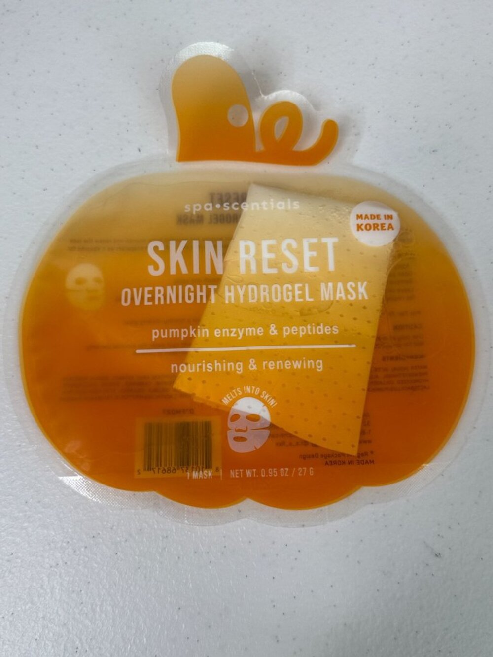 Spa Scentials Skin Reset Pumpkin Overnight Hydrogel Face Mask